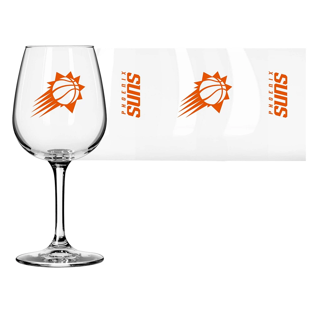 Verre à vin à pied avec logo des Phoenix Suns, 12 oz