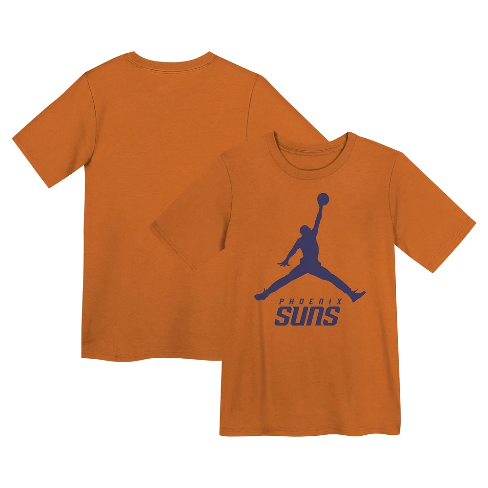 Jordan Brand Orange Phoenix Suns T-shirt essentiel Jumpman pour enfants d'âge préscolaire