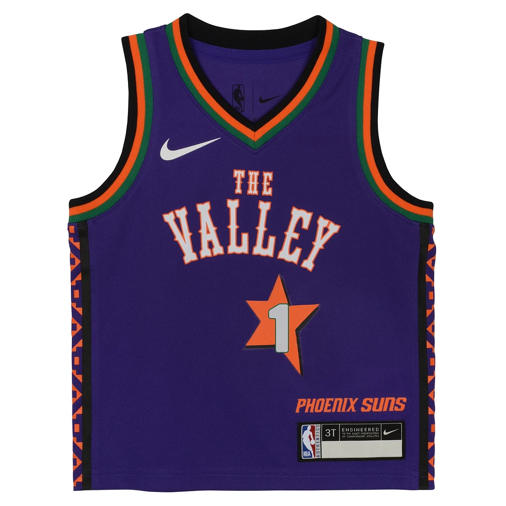 Preschool Nike Devin Booker Purple Phoenix Suns 2024/25 Swingman Player Jersey - City Edition