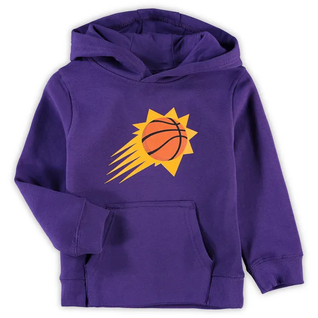 Men's Mitchell & Ness Orange/Purple Phoenix Suns Hardwood Classics Head  Coach Color Block Pullover Hoodie