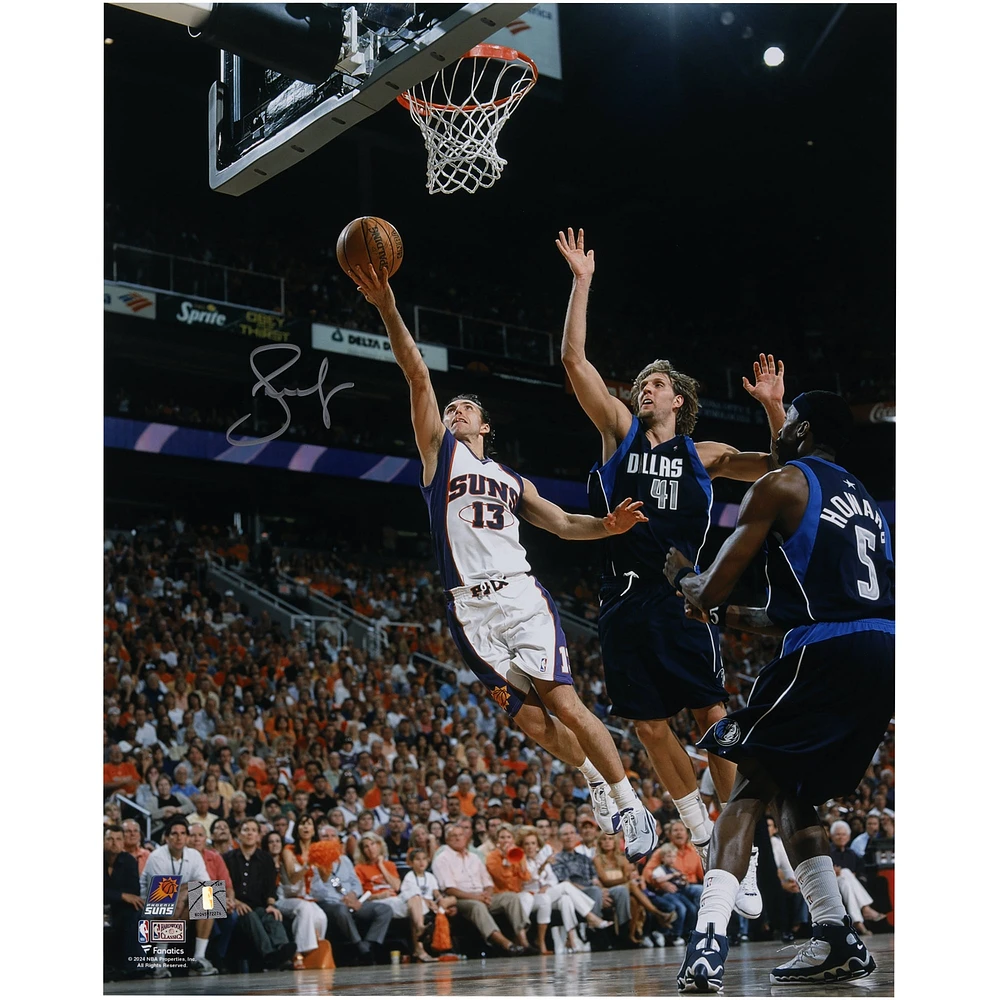 Steve Nash Phoenix Suns Autographed 16" x 20" Layup vs. Dallas Mavericks Photograph