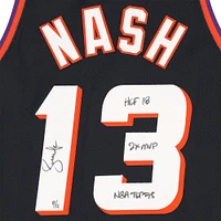 Steve Nash Phoenix Suns Autographed Mitchell & Ness Black 1996-97 Authentic Jersey with Multiple Inscriptions - Limited Edition of 12