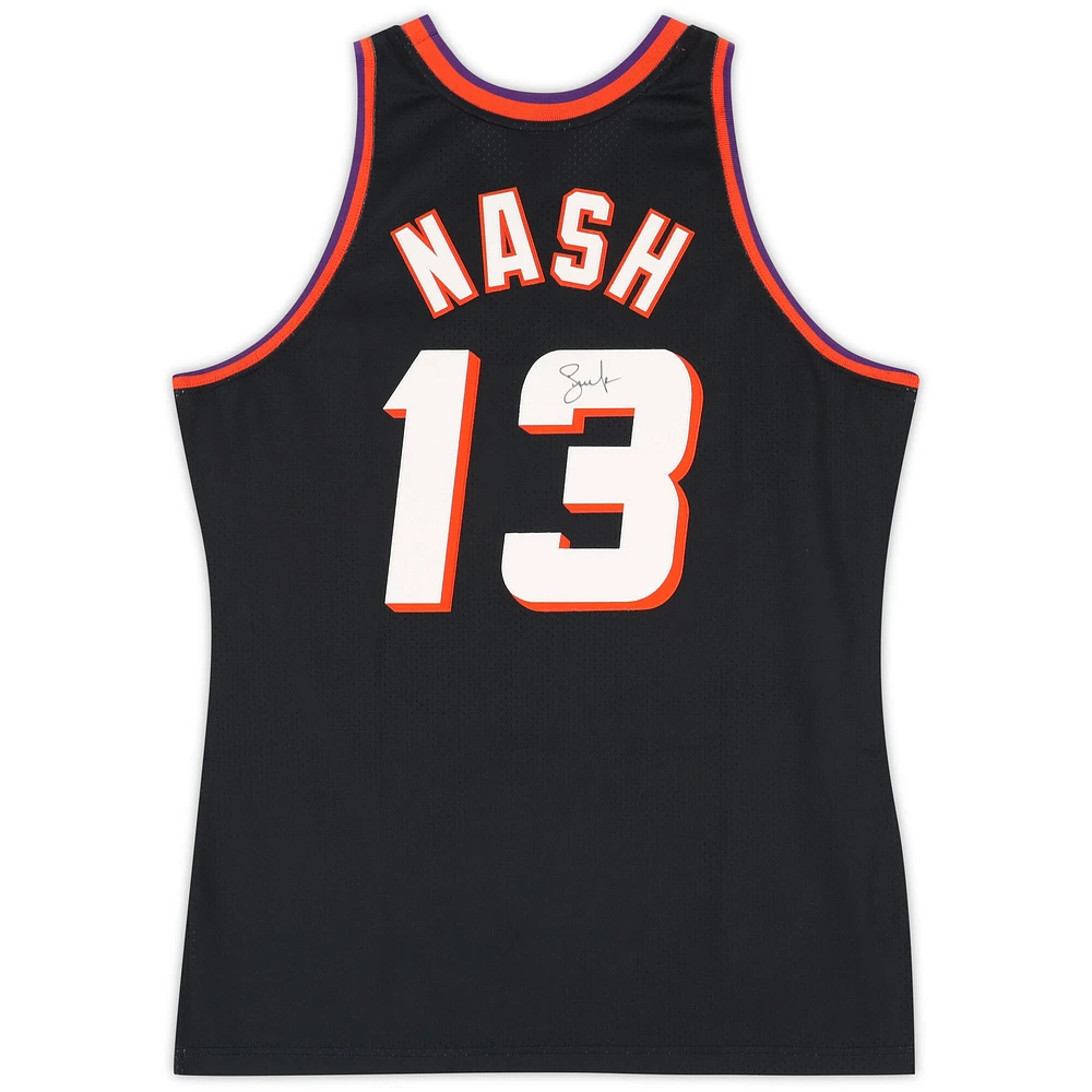 Steve Nash Phoenix Suns Autographed Mitchell & Ness Black 1996-97 Authentic Jersey