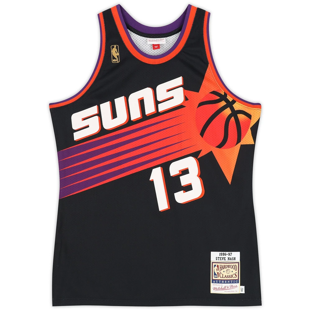 Steve Nash Phoenix Suns Autographed Mitchell & Ness Black 1996-97 Authentic Jersey