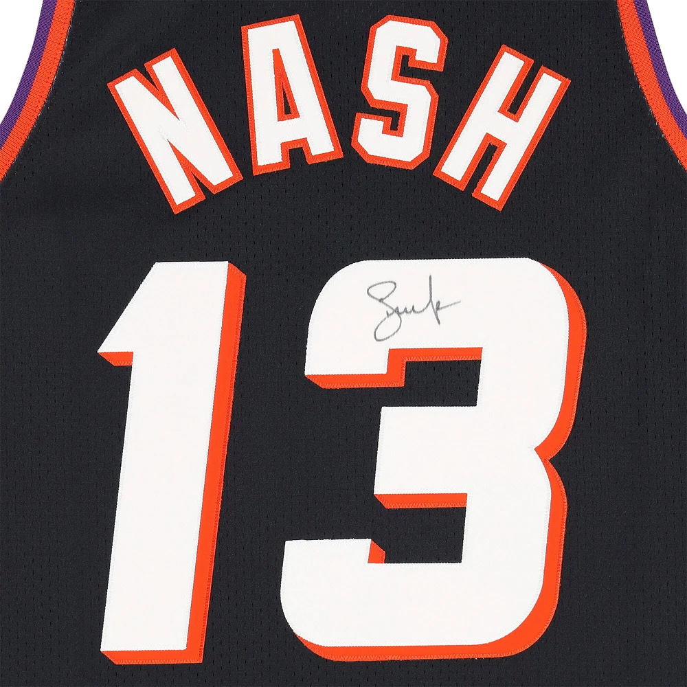 Steve Nash Phoenix Suns Autographed Mitchell & Ness Black 1996-97 Authentic Jersey