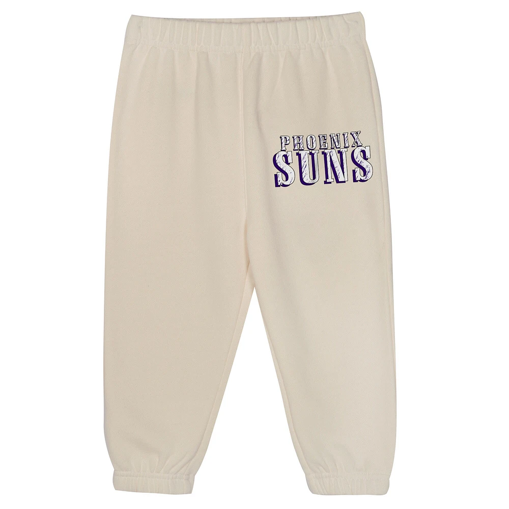 Toddler Mitchell & Ness  Cream Phoenix Suns Hang Time Oversized Pullover Hoodie Pants Set