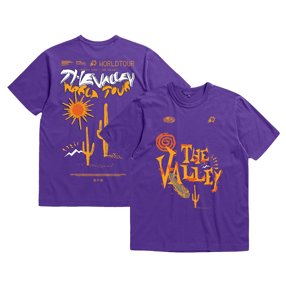 Unisex Bleacher Report x Mitchell & Ness Purple Phoenix Suns World Tour T-Shirt