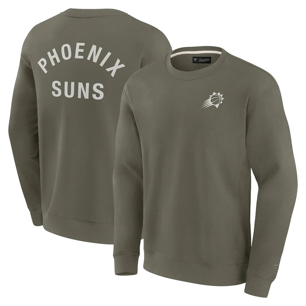 Unisex Fanatics Olive Phoenix Suns Super Soft Pullover Crew Sweatshirt