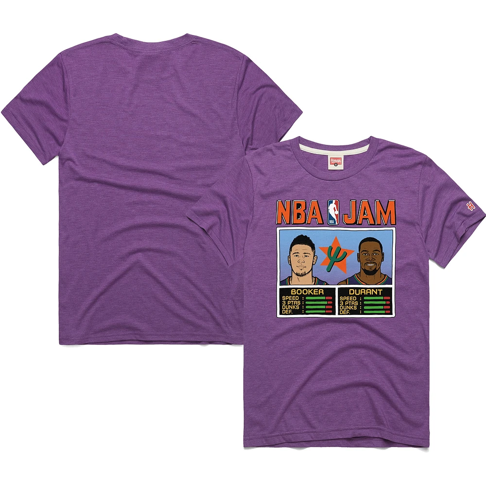 Unisex Homage Devin Booker & Kevin Durant Purple Phoenix Suns 2024/25 City Edition NBA Jam Tri-Blend T-Shirt