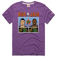 T-shirt unisexe NBA Jam Tri-Blend hommage à Devin Booker et Kevin Durant Purple Phoenix Suns 2024/25 City Edition