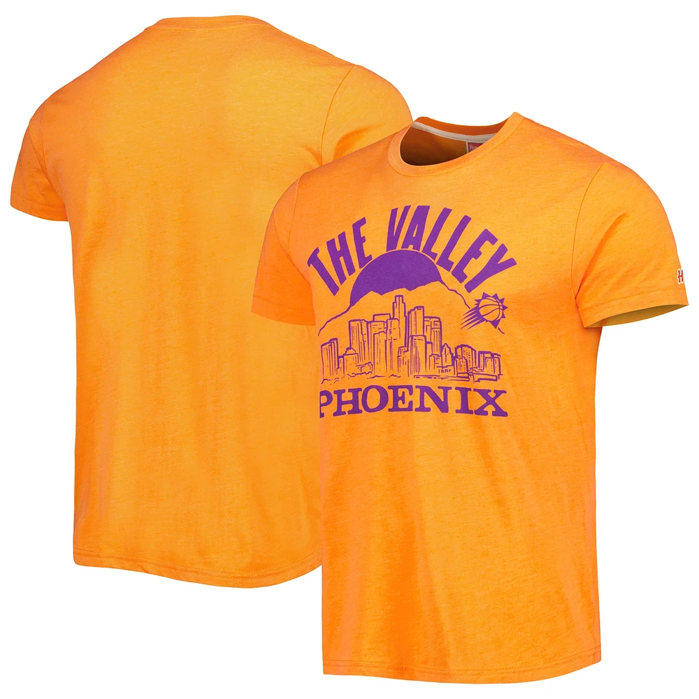 Hommage unisexe orange Phoenix Suns Hometown Hyper Local triple mélange T-shirt