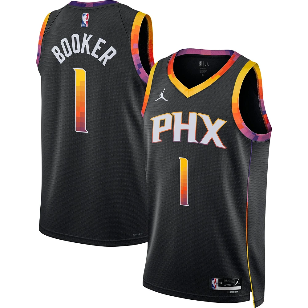 Unisexe Jordan Brand Devin Booker Maillot Phoenix Suns Swingman Noir - Édition Statement