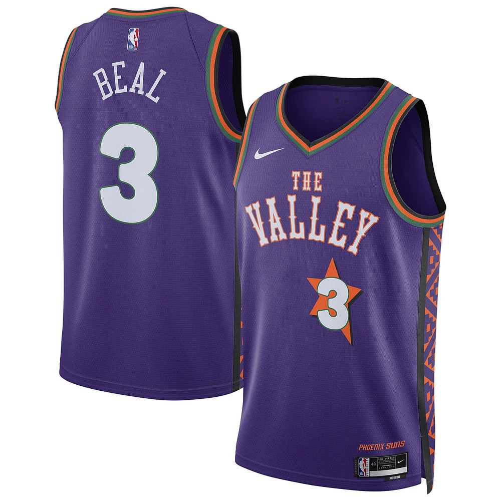 Maillot de joueur Nike unisexe Bradley Beal Purple Phoenix Suns 2024/25 Swingman - Édition City