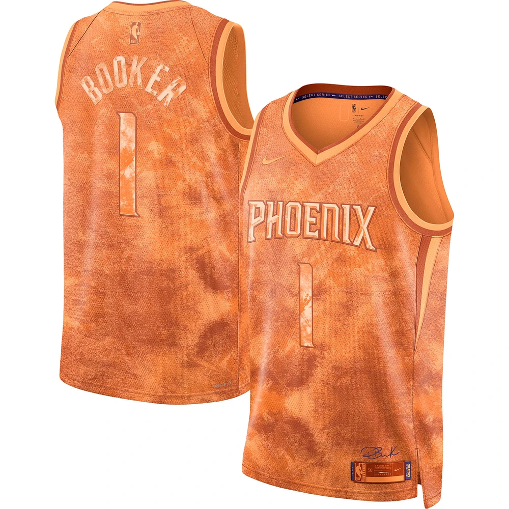 Unisexe Nike Devin Booker Orange Phoenix Suns Select Series Swingman Jersey