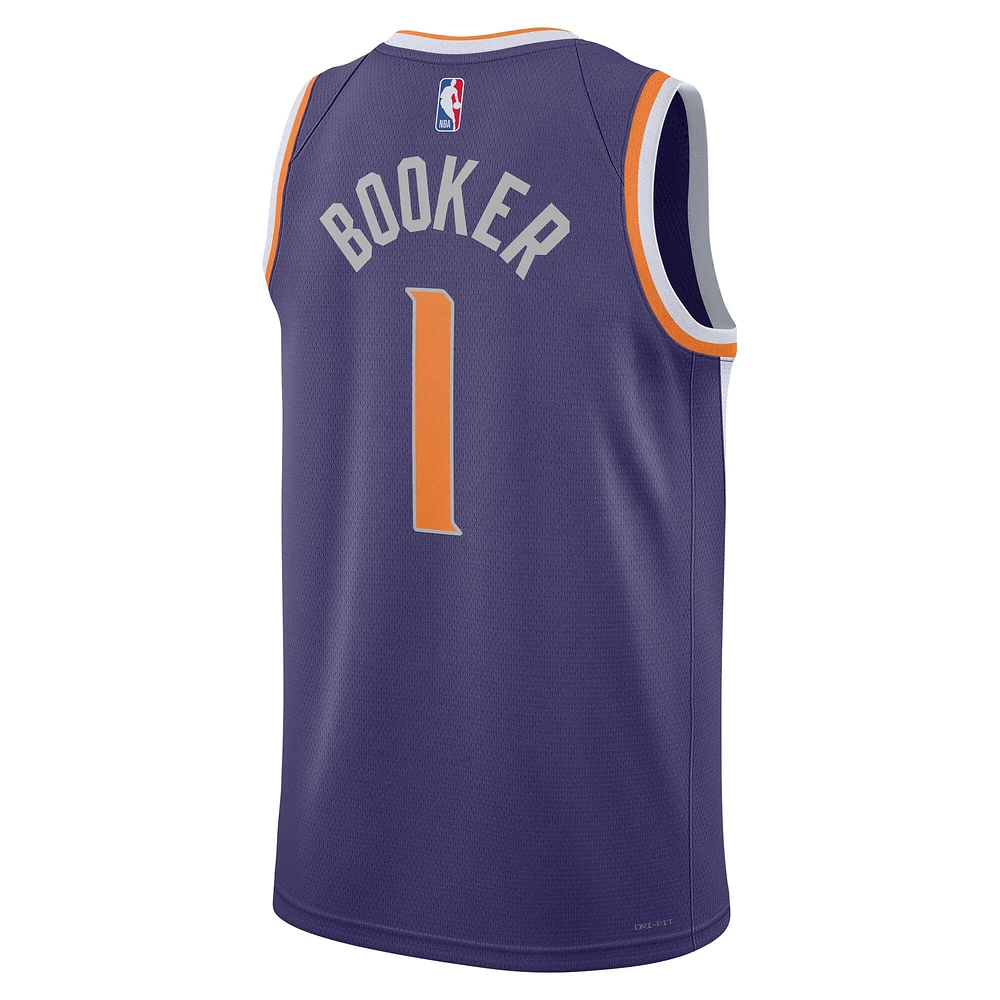 Maillot unisexe Nike Devin Booker violet Phoenix Suns Swingman