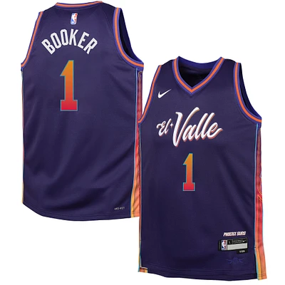 Maillot unisexe Nike Devin Booker violet Phoenix Suns Swingman Player - City Edition