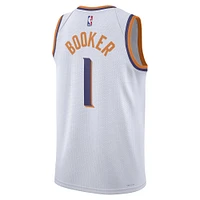 Maillot unisexe Nike Devin Booker blanc Phoenix Suns Swingman - Édition Association