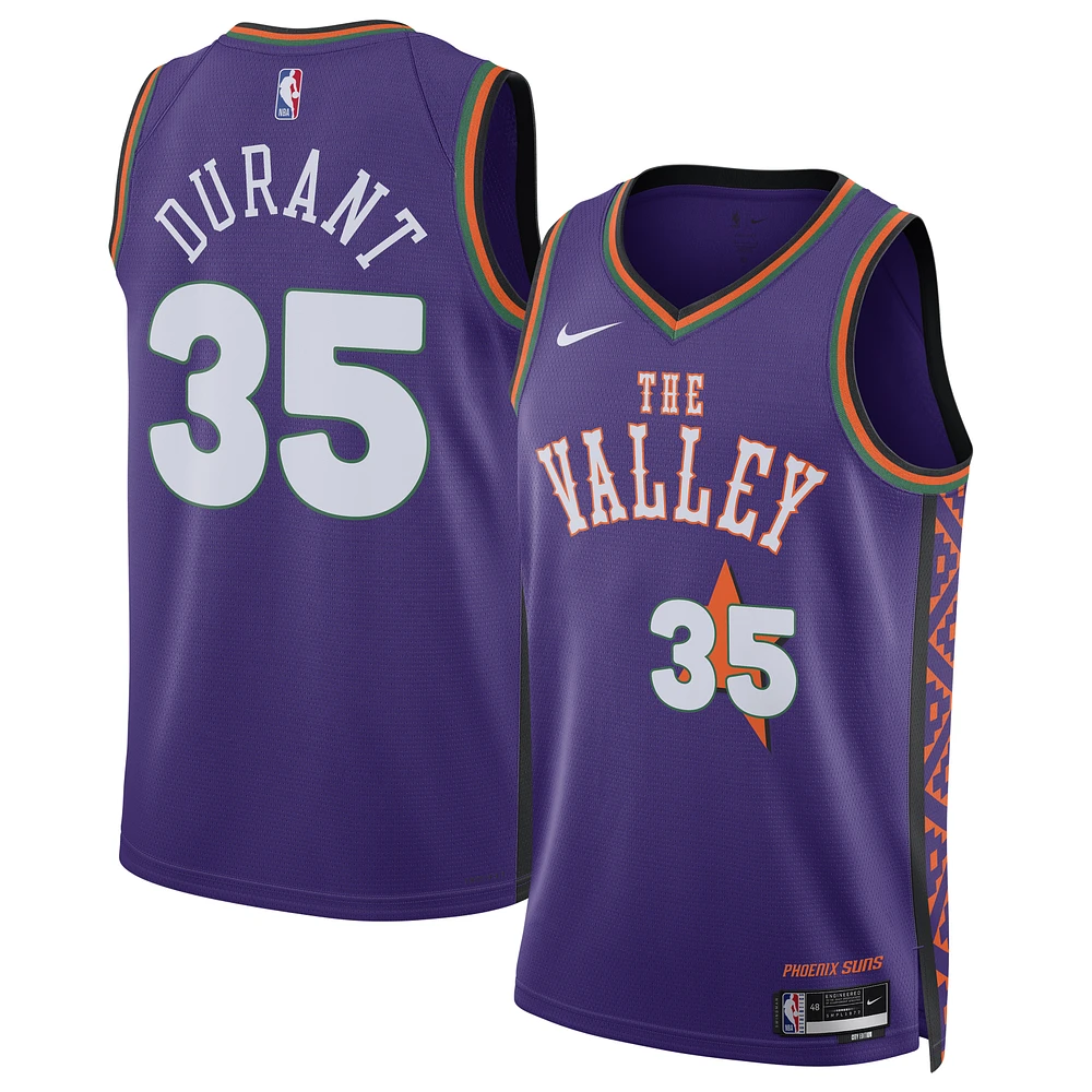 Maillot de joueur Nike Kevin Durant violet Phoenix Suns 2024/25 Swingman pour homme - Édition City