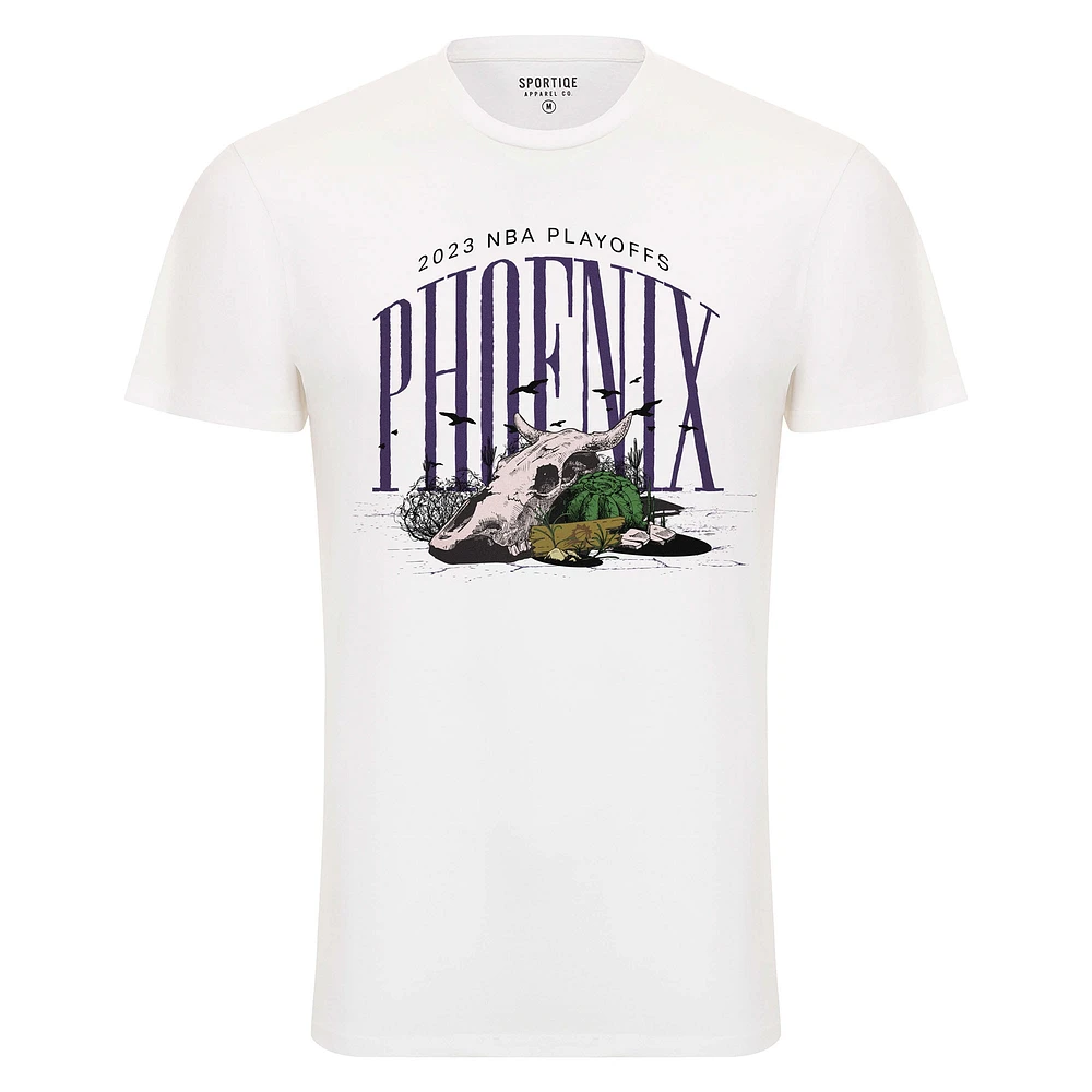 Unisexe Sportiqe Crème Phoenix Suns 2023 NBA Playoffs Desert Comfy T-Shirt