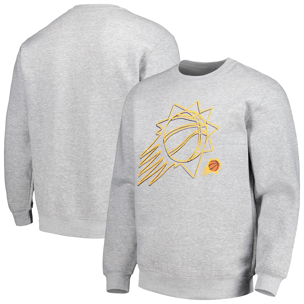 Sweat à capuche unisexe Stadium Essentials Heather Grey Phoenix Suns Element Logo Pop