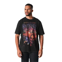 T-shirt délavé unisexe The Wild Collective Black Phoenix Suns