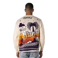 Unisex The Wild Collective  Cream Phoenix Suns Button-Up Cardigan Sweater