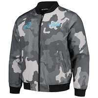 Veste unisexe The Wild Collective Phoenix Suns Camo Bomber entièrement zippée, grise