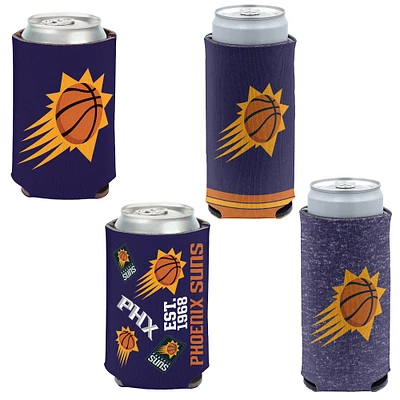 WinCraft Phoenix Suns, paquet de 4, 12 oz. Ensemble refroidisseur de canettes et de canettes minces