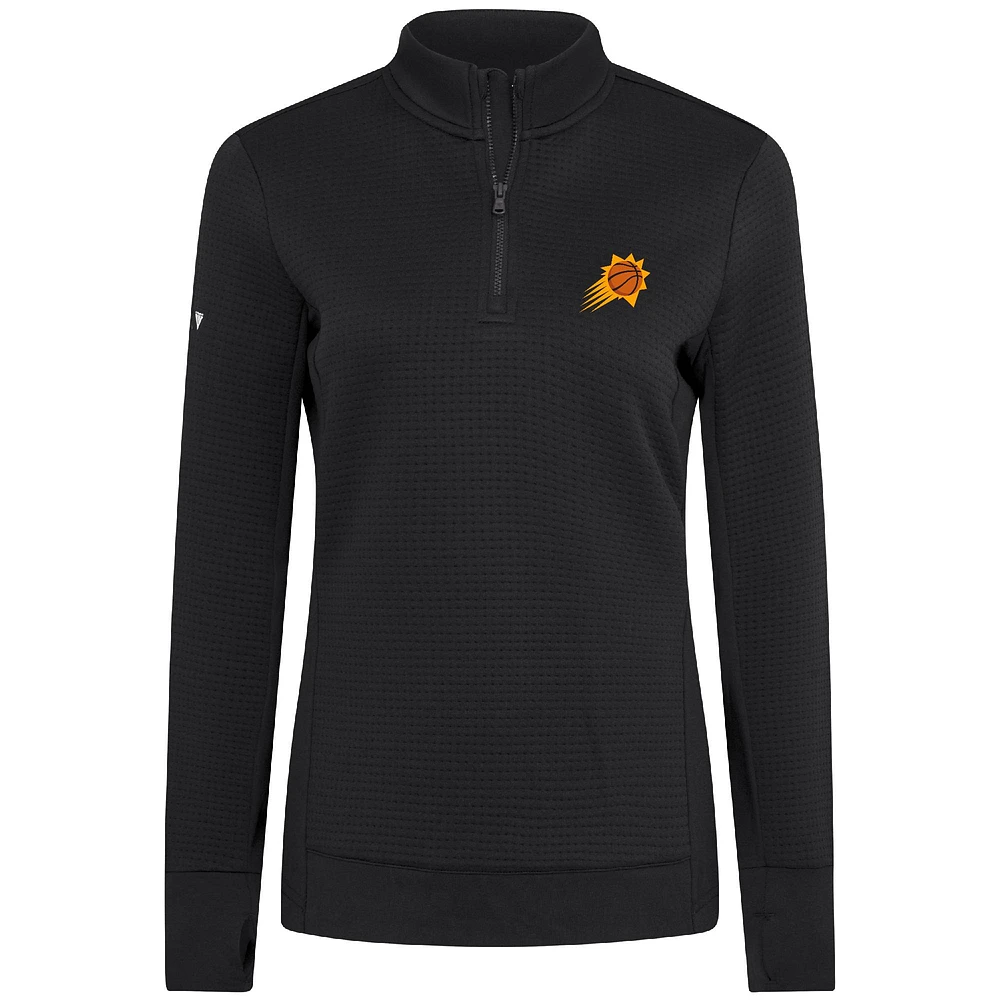 Women's Levelwear  Black Phoenix Suns Cushion Quarter-Zip Pullover