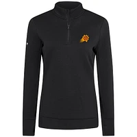 Women's Levelwear  Black Phoenix Suns Cushion Quarter-Zip Pullover