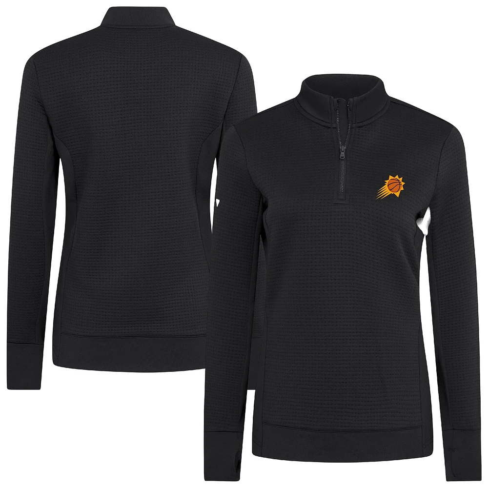 Women's Levelwear Black Phoenix Suns Cushion Quarter-Zip Pullover