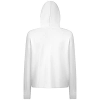 Women's Levelwear  White Phoenix Suns Mother's Day Sweet Floral Cropped Tri-Blend Pullover Hoodie