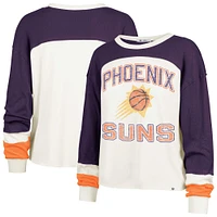 T-shirt à manches longues raglan pour femme '47 Cream Phoenix Suns Curve