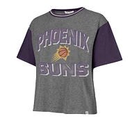 T-shirt gris à blocs de couleurs pour femme '47 Phoenix Suns Rise Clubhouse Ziggy