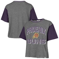 Women's '47  Gray Phoenix Suns Rise Clubhouse Ziggy Color Block T-Shirt