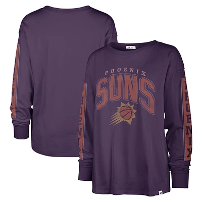 T-shirt à manches longues pour femmes '47 Purple Phoenix Suns Tomcat