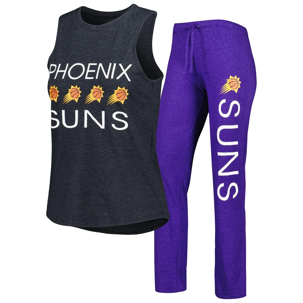 Women's Concepts Sport Purple/Black Phoenix Suns Team Tank Top & Pants Sleep Set