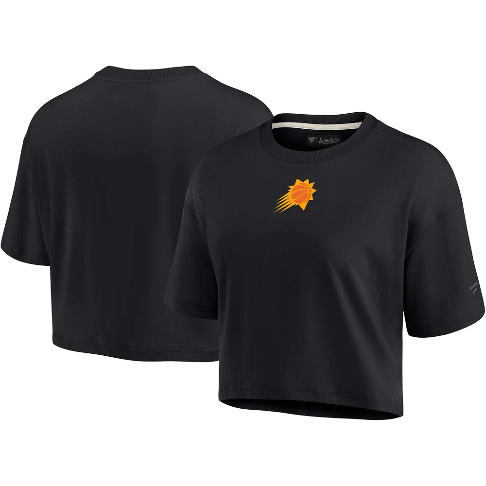 Women's Fanatics Black Phoenix Suns Elements Super Soft Boxy Cropped T-Shirt