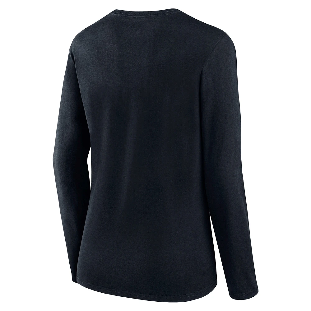 Women's Fanatics Black Phoenix Suns Top Baller Long Sleeve T-Shirt