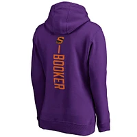 Women's Fanatics Devin Booker Purple Phoenix Suns Backer Name & Number Pullover Hoodie