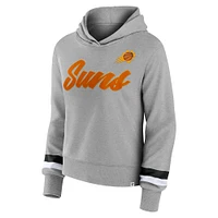 Women's Fanatics Heather Gray Phoenix Suns Halftime Pullover Hoodie