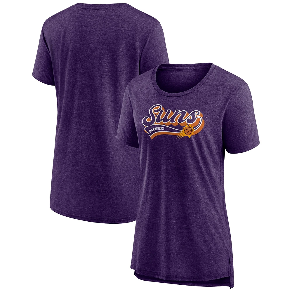 Women's Fanatics Heather Purple Phoenix Suns League Leader Tri-Blend T-Shirt