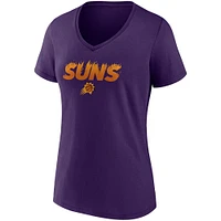 Women's Fanatics Purple Phoenix Suns Hometown Collection On Fire V-Neck T-Shirt