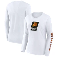Women's Fanatics White Phoenix Suns Long Sleeve T-Shirt