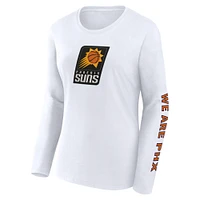 Women's Fanatics White Phoenix Suns Long Sleeve T-Shirt