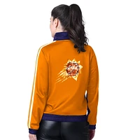 Women's G-III 4Her by Carl Banks Purple/Orange Phoenix Suns Rebel Sequin Bling Full-Zip Track Jacket