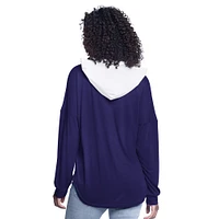 Women's G-III 4Her by Carl Banks Purple Phoenix Suns Bench Player Oversized Long Sleeve Hooded Top