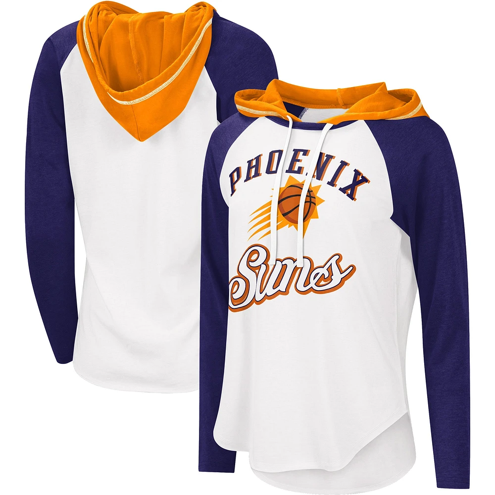 T-shirt à manches longues pour femme G-III 4Her by Carl Banks Phoenix Suns MVP Raglan Hoodie