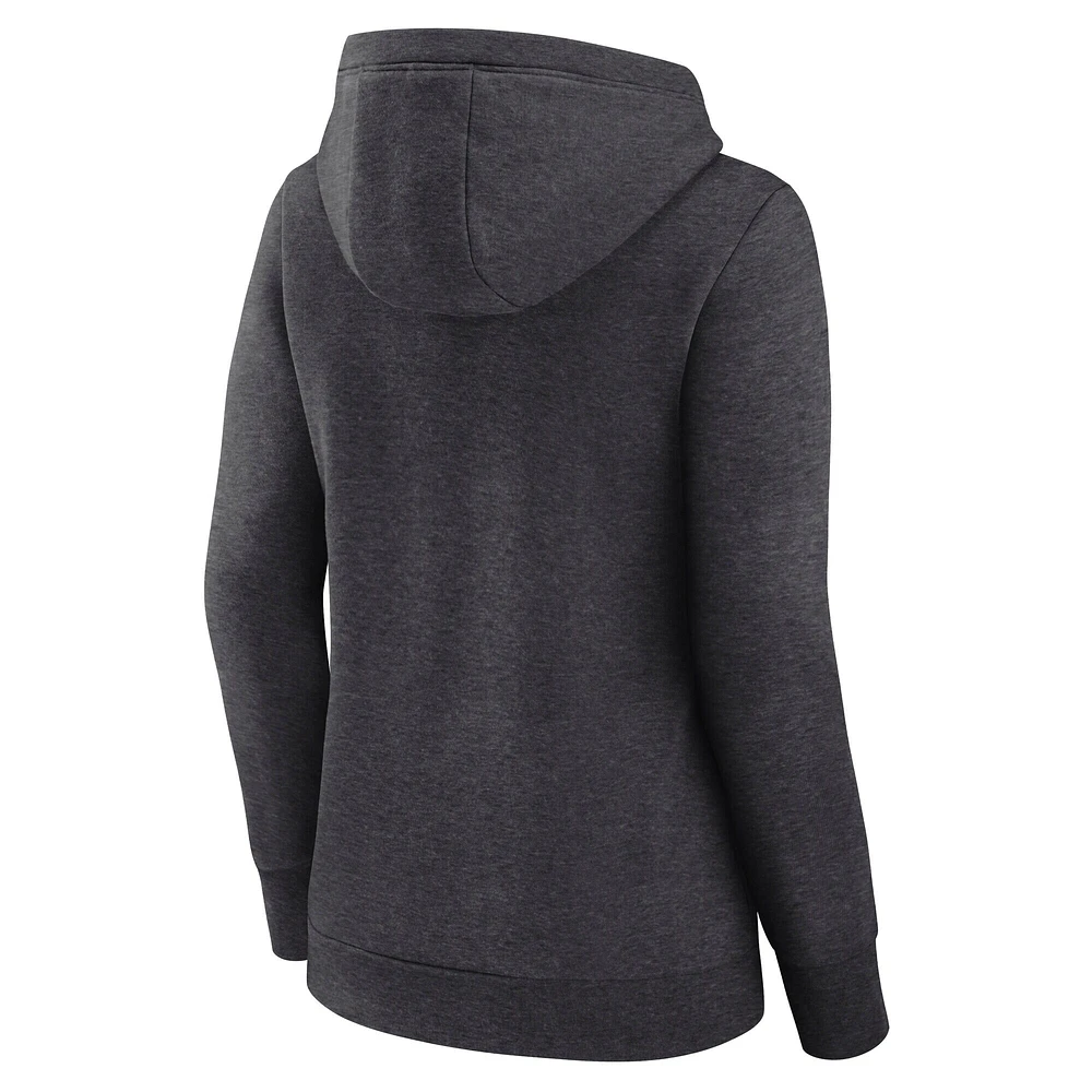 Women's  Heather Charcoal Phoenix Suns Triumphant V-Neck Pullover Hoodie