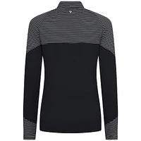 Women's Levelwear Black Phoenix Suns Classic Stripes Quarter-Zip Top